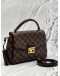 (LIKE NEW) LOUIS VUITTON CROISETTE IN BROWN DAMIER EBENE CANVAS WITH LEATHER