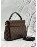 (LIKE NEW) LOUIS VUITTON CROISETTE IN BROWN DAMIER EBENE CANVAS WITH LEATHER