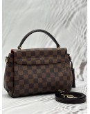 (LIKE NEW) LOUIS VUITTON CROISETTE IN BROWN DAMIER EBENE CANVAS WITH LEATHER