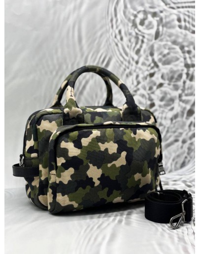 PRADA CORDURA CAMOUFLAGE IN GREEN CAMOUFLAGE CANVAS