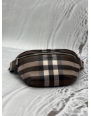 BURBERRY SONNY BELT BAG IN DARK BIRCH BROWN COLORWAY CHECK CANVAS