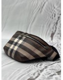 BURBERRY SONNY BELT BAG IN DARK BIRCH BROWN COLORWAY CHECK CANVAS