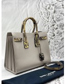 YSL SAINT LAURENT SAC DE JOUR IN GREY LEATHER WITH PYTHON EFFECT