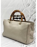 GUCCI MEDIUM BAMBOO SHOPPER TOTE IN CHAMPAGNE CALFSKIN LEATHER