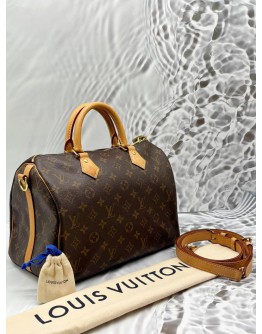 LOUIS VUITTON SPEEDY BANDOULIERE 30 IN BROWN MONOGRAM CANVAS