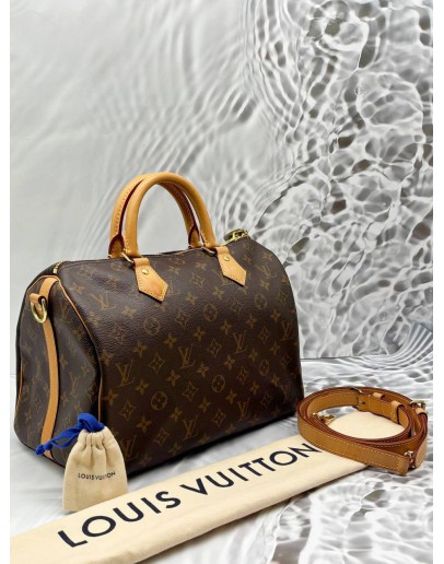 LOUIS VUITTON SPEEDY BANDOULIERE 30 IN BROWN MONOGRAM CANVAS