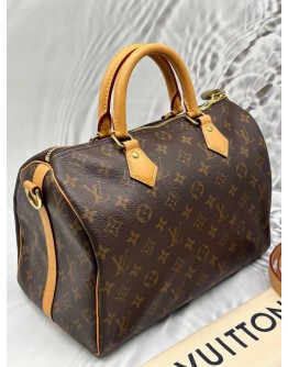 LOUIS VUITTON SPEEDY BANDOULIERE 30 IN BROWN MONOGRAM CANVAS