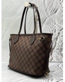 LOUIS VUITTON NEVERFULL PM IN BROWN DAMIER EBENE CANVAS