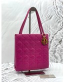 CHRISTIAN DIOR SHOULDER BAG IN PINK CANNAGE LAMBSKIN LEATHER