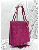 CHRISTIAN DIOR SHOULDER BAG IN PINK CANNAGE LAMBSKIN LEATHER