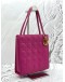CHRISTIAN DIOR SHOULDER BAG IN PINK CANNAGE LAMBSKIN LEATHER