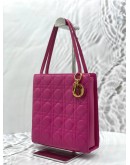CHRISTIAN DIOR SHOULDER BAG IN PINK CANNAGE LAMBSKIN LEATHER