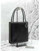 CHRISTIAN DIOR SHOULDER BAG IN BLACK WITH GREEN CALFSKIN LEATHER