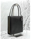 CHRISTIAN DIOR SHOULDER BAG IN BLACK WITH GREEN CALFSKIN LEATHER