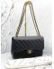 CHANEL CLASSIC JUMBO DOUBLE FLAP SHOULDER BAG IN BLACK CAVIAR LEATHER