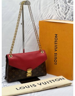 (LIKE NEW) LOUIS VUITTON CERISE MONOGRAM CANVAS PALLAS CHAIN BAG - FULL SET -