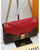 (LIKE NEW) LOUIS VUITTON CERISE MONOGRAM CANVAS PALLAS CHAIN BAG - FULL SET -