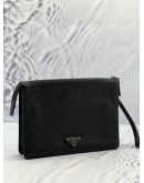 PRADA VITELLO CITY BLACK CLUTCH 