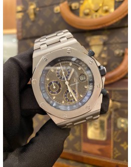 2012 AP AUDEMARS ROYAL OAK OFFSHORE CHRONOGRAPH REF 25721TI BLACK DIAL AUTOMATIC WATCH -FULL SET-