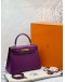 (LIKE NEW) 2019 HERMES KELLY 28 IN ANEMONE EPSOM LEATHER GOLD HARDWARE -FULL SET- 