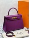 (LIKE NEW) 2019 HERMES KELLY 28 IN ANEMONE EPSOM LEATHER GOLD HARDWARE -FULL SET- 