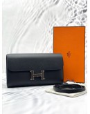 (BRAND NEW) 2025 HERMES CONSTANCE TO GO WALLET IN NOIR EPSOM LEATHER -FULL SET-