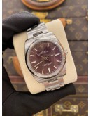 (BRAND NEW) 2017 ROLEX OYSTER PERPERTUAL 34 FULL STICKER REF 114200 PURPLE DIAL 34MM AUTOMATIC WATCH -FULL SET-