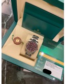 (BRAND NEW) 2017 ROLEX OYSTER PERPERTUAL 34 FULL STICKER REF 114200 PURPLE DIAL 34MM AUTOMATIC WATCH -FULL SET-
