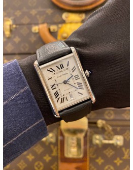 (BRAND NEW) 2022 CARTIER TANK MUST XL REF WSTA0040 WHITE DIAL 41MM x 31MM AUTOMATIC WATCH -FULL SET-