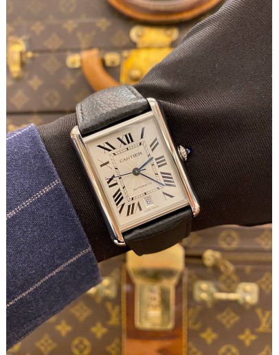 (BRAND NEW) 2022 CARTIER TANK MUST XL REF WSTA0040 WHITE DIAL 41MM x 31MM AUTOMATIC WATCH -FULL SET-