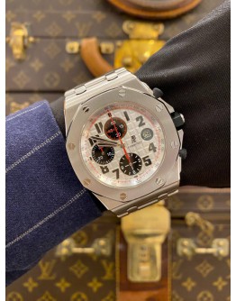 (UNUSED) 2015 AP AUDEMARS PIGUET ROYAL OAK OFFSHORE CHRONOGRAPH REF 26170ST PANDA DIAL 42MM x 54MM AUTOMATIC WATCH -FULL SET-