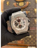 (UNUSED) 2015 AP AUDEMARS PIGUET ROYAL OAK OFFSHORE CHRONOGRAPH REF 26170ST PANDA DIAL 42MM x 54MM AUTOMATIC WATCH -FULL SET-
