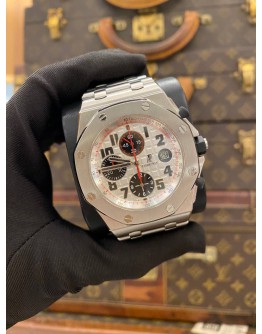 (UNUSED) 2015 AP AUDEMARS PIGUET ROYAL OAK OFFSHORE CHRONOGRAPH REF 26170ST PANDA DIAL 42MM x 54MM AUTOMATIC WATCH -FULL SET-