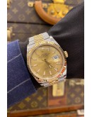 (BRAND NEW) 2019 ROLEX DATEJUST  JUBILEE 36 REF 126233 HALF 18K 750 YELLOW GOLD CHAMPAGNE DIAL 36MM AUTOMATIC WATCH -FULL SET-