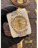 (BRAND NEW) 2019 ROLEX DATEJUST  JUBILEE 36 REF 126233 HALF 18K 750 YELLOW GOLD CHAMPAGNE DIAL 36MM AUTOMATIC WATCH -FULL SET-