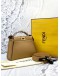 (UNUSED) FENDI PEEKABOO ISEEU MINI TOP HANDLE BAG WITH STRAP IN BROWN CALFSKIN LEATHER -FULL SET-