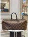 (LIKE NEW) LOUIS VUITTON GREENWICH GM HANDLE TRAVEL BAG IN BROWN DAMIER EBENE CANVAS WITH LEATHER TRIM 