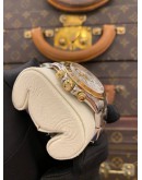 ROLEX DAYTONA SUPERLATIVE CHRONOMETER COSMOGRAPH HALF 18K 750 YELLOW GOLD REF 16523 WHITE DIAL 40MM AUTOMATIC WATCH 