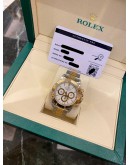 ROLEX DAYTONA SUPERLATIVE CHRONOMETER COSMOGRAPH HALF 18K 750 YELLOW GOLD REF 16523 WHITE DIAL 40MM AUTOMATIC WATCH 