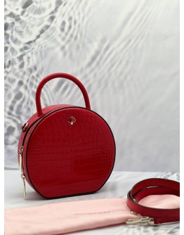 KATE SPADE EMBOSSED LEATHER SHINNY BAG WITH STRAP