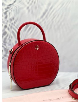 KATE SPADE EMBOSSED LEATHER SHINNY BAG WITH STRAP