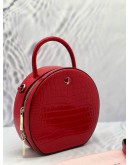 KATE SPADE EMBOSSED LEATHER SHINNY BAG WITH STRAP