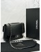 2018 CHANEL SEASONAL FLAP SHOULDER AND CROSSBODY BAG IN BLACK CAVIAR LEATHER -FULL SET-