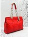 2016 CHRISTIAN DIOR SHOPPING TOTE BAG IN RED CANNAGE LAMBSKIN LEATHER