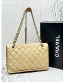 2012 CHANEL FRENCH RIVIERA FLAP SHOULDER BAG IN BEIGE CAVIAR LEATHER -FULL SET-