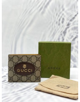 (LIKE NEW) GUCCI NEO VINTAGE GG SUPREME BI-FOLD WALLET -FULL SET-