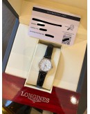 LONGINES RELOJ MUJER PRESENCE REF L4.220.4 ROMAN NUMERALS WHITE DIAL 23MM QUARTZ WATCH