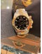 (LIKE NEW) 2015 ROLEX DAYTONA REF 116523 BLACK DIAMOND DIAL HALF 18K 750 YELLOW GOLD 40MM AUTOMATIC WATCH  -FULL SET-