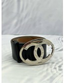 CHANEL CC BUCKLE BLACK BELT 