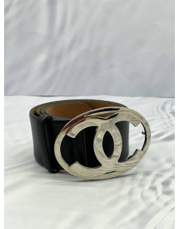 CHANEL CC BUCKLE BLACK BELT 